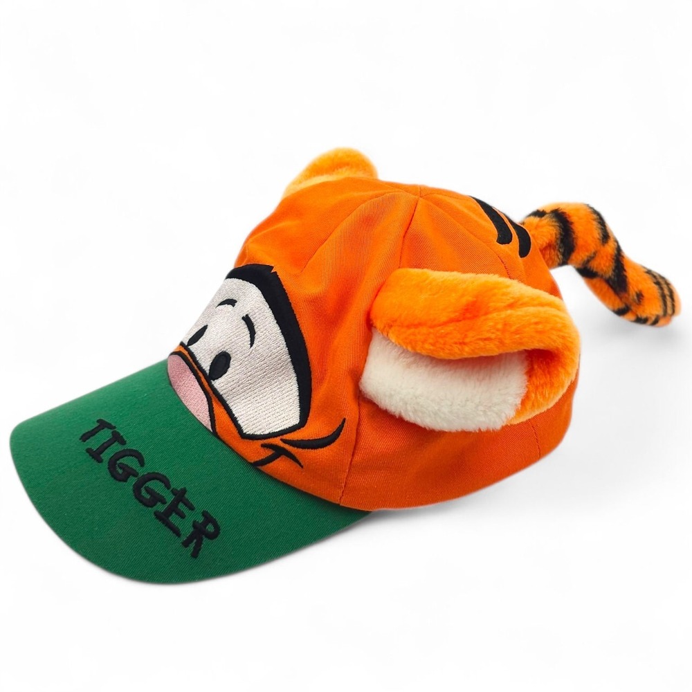 Vintage Disney Tigger Toddler Hat Plush Ears & Tail Disneyland Resort Park Cap